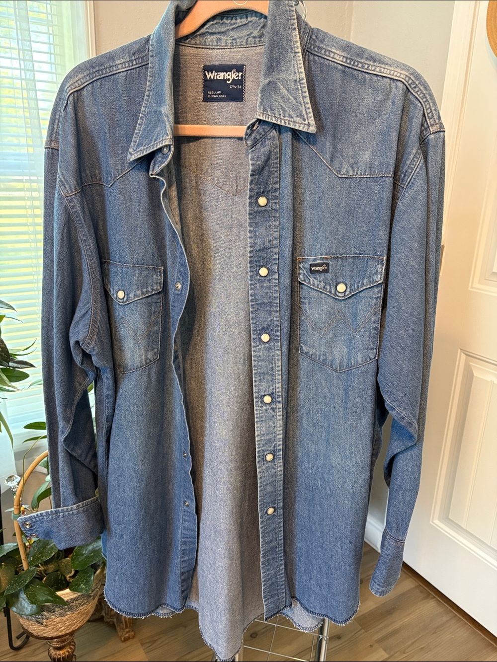 vintage Wrangler western denim work shirt